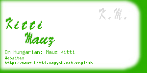 kitti mauz business card